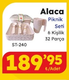 Alaca Piknik Seti 6 Kisilik 32 Parça