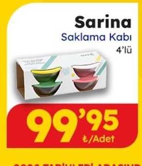 Sarina Saklama Kabı 4'Lü