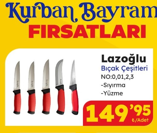 Lazoğlu Bıçak Çeşitleri 5'Li