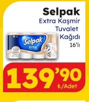 Selpak Extra Kaşmir Tuvalet Kağıdı 16'Lı