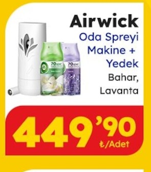 Airwick Oda Spreyi Makine + Yedek Bahar, Lavanta