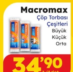 Macromax Çöp Torbasi Cesitleri Buyuk Kucuk Orta