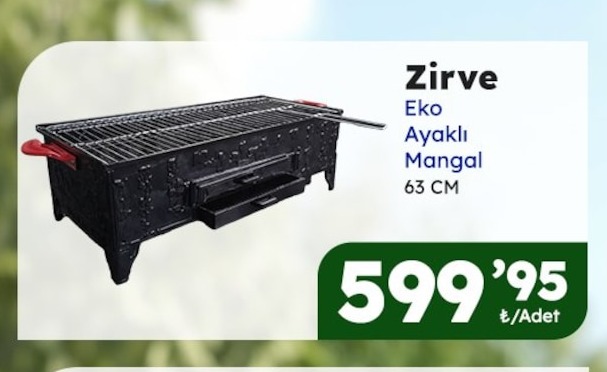 Zirve Eko Ayakli Mangal 63 Cm