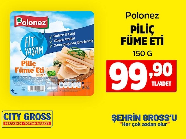 Polonez Fit Yaşam Piliç Füme Eti 150 G