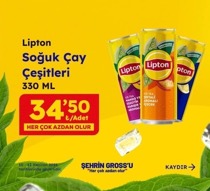 Lipton Soğuk Çay Çeşitleri 330 Ml