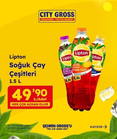 Lipton Soğuk Çay Çeşitleri 1.5 L