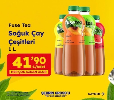 Fuse Tea Soğuk Çay Çeşitleri 1 L