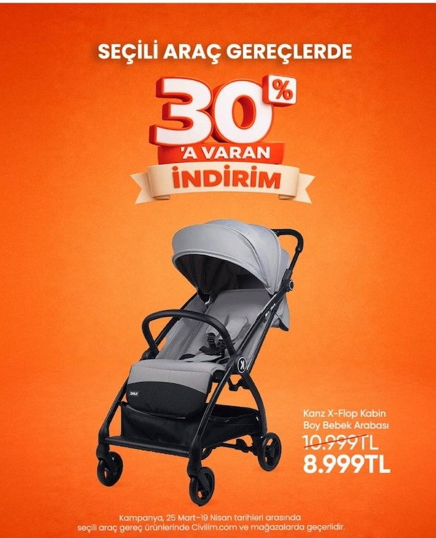 Kanz X-Flop Kabin Boy Bebek Arabası