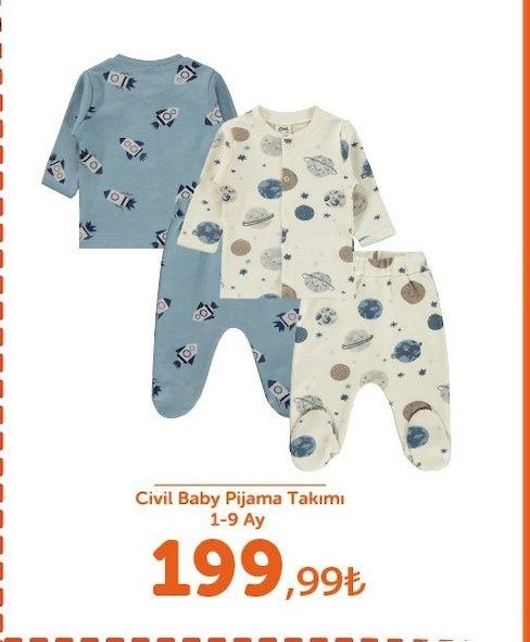 Civil Baby Pijama Takımı 1-9 Ay
