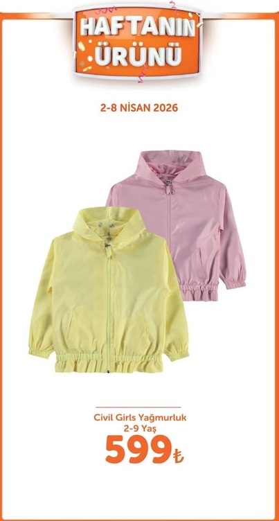 Civil Girls Yağmurluk 2-9 Yaş