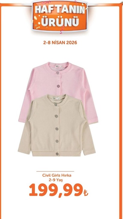 Civil Girls Hırka 2-9 Yaş
