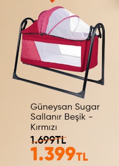 Güneysan Sugar Sallanır Beşik - Kırmızı