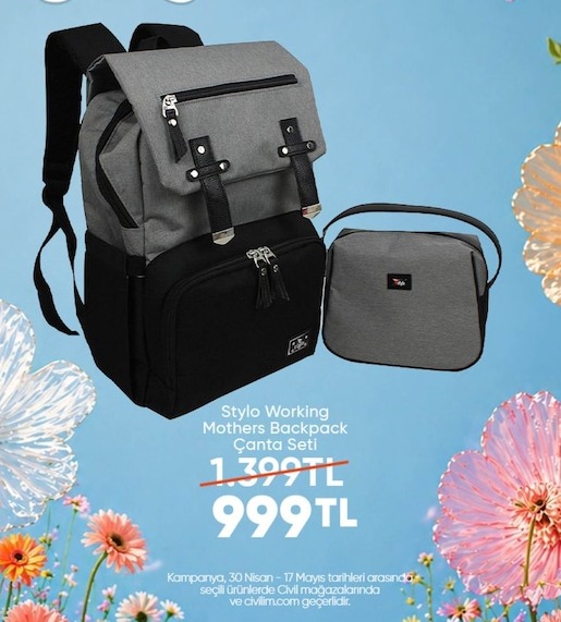 Stylo Working Mothers Backpack Çanta Seti