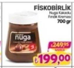 Fiskobirlik Nuga Kakaolu Fındık Kreması 700 Gr