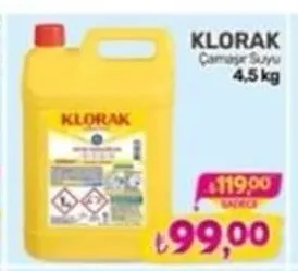 Klorak Çamaşır Suyu 4,5 Kg