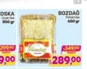 Bozdağ Petekli Bal 650 Gr