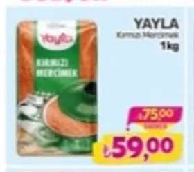Yayla Kırmızı Mercimek 1Kg
