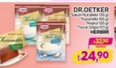 Dr.Oetker Sakızlı Muhallebi 135 Gr, Kazandibi 155 Gr, Keşkül 125 Gr, Tavuk Göğsü 121 Gr Herbi̇Ri̇