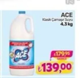 Ace Klasik Çamaşır Suyu 4,3 Kg