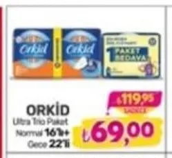Orkid Ultra Trio Paket Normal 16'Lı+Gece 22'Li