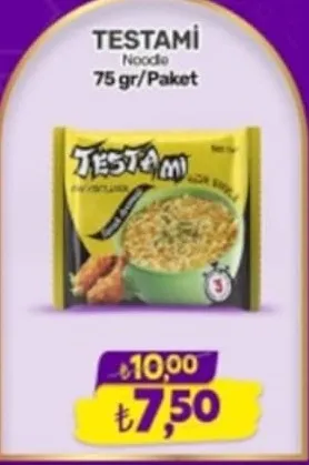 Testami Noodle 75 Gr/Paket