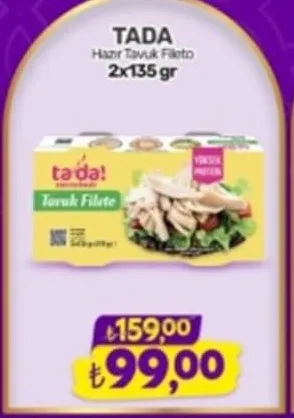 Tada Hazır Tavuk Fileto 2X135 Gr