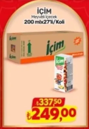 İçim Meyveli İçecek 200 Mlx27'Li/Koli