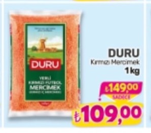 Duru Kırmızı Mercimek 1 Kg