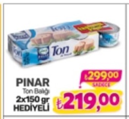 Pınar Ton Balığı 2X150 Gr Hediyeli