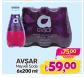 Avşar Meyveli Soda 6X200 Ml