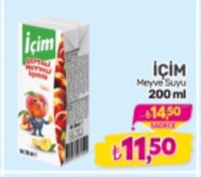 İçim Meyve Suyu 200 Ml