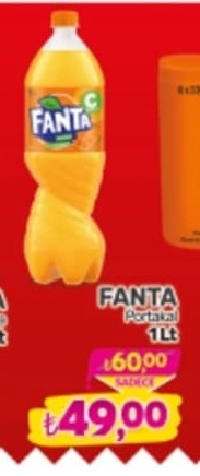 Fanta Portakal 1Lt