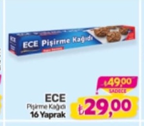 Ece Pişirme Kağıdı 16 Yaprak