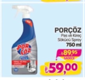 Porçöz Pas Ve Kireç Sökücü Sprey 750 Ml