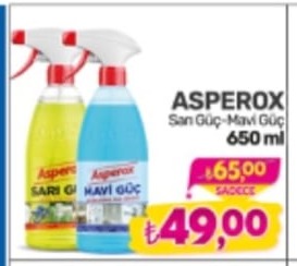 Asperox Sarı Güç-Mavi Güç 650 Ml