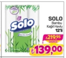 Solo Bambu Kağıt Havlu 12'Li