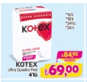 Kotex Ultra Quadro Ped 4Lü