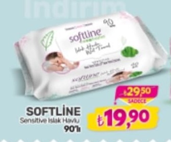 Softline Sensitive Islak Havlu 90'Lı