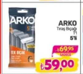 Arko Tıraş Bıçağı T1 5'Li