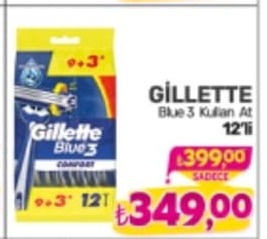 Gillette Blue 3 Kullan At 12'Li