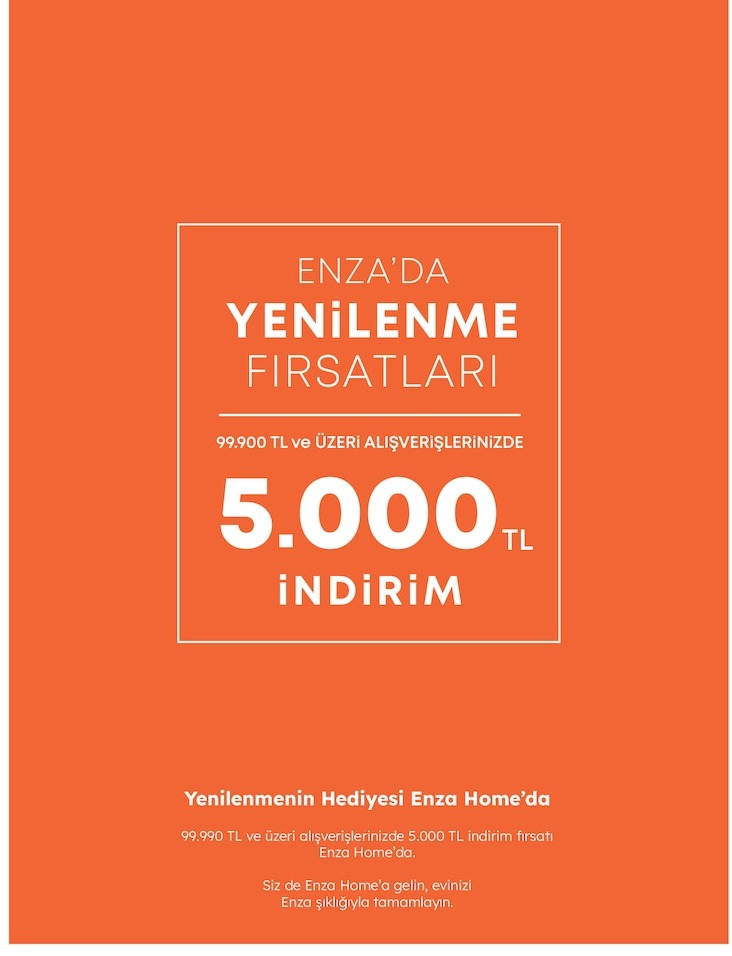 Enza Home 5000 Tl İndirim Kuponu