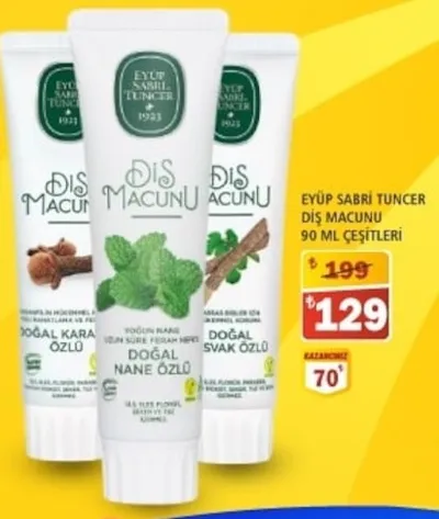 Eyüp Sabri Tuncer Diş Macunu 90 Ml Çeşitleri