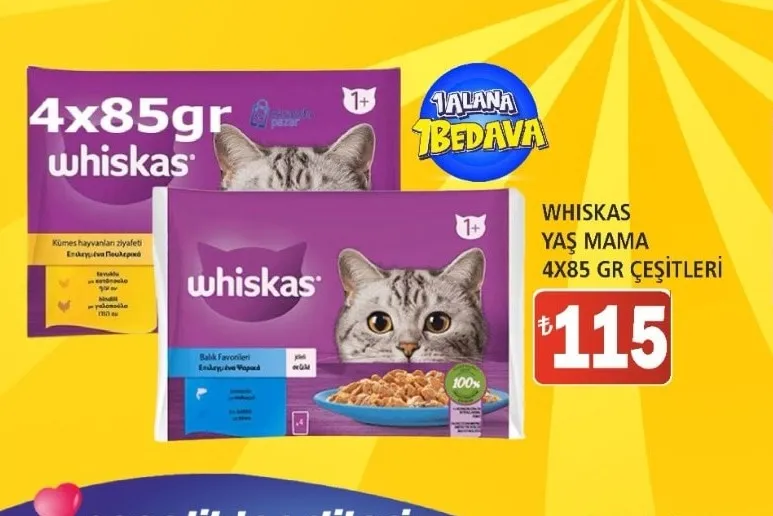 Whiskas Yaş Mama 4X85 Gr Çeşi̇Tleri̇