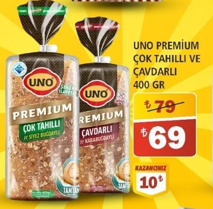 Uno Premium Çok Tahilli Ve Çavdarli 400 Gr