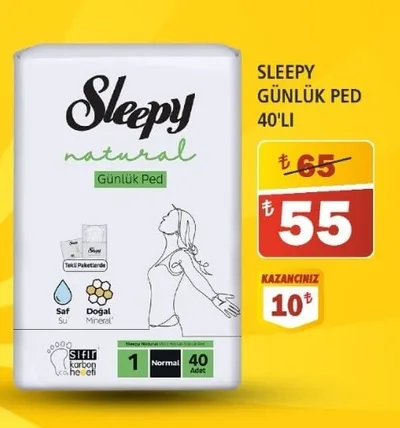 Sleepy Natural Günlük Ped 40'Lı