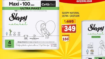 Sleepy Natural Maxi 100 Adet