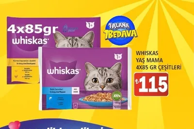 Whiskas Yaş Mama 4X85 Gr Çeşi̇Tleri̇