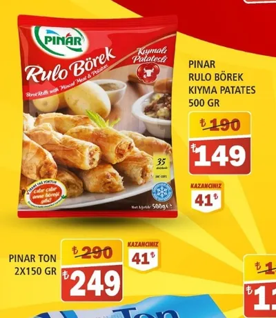 Pinar Rulo Börek Kiyma Patates 500 Gr