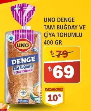 Uno Denge Tam Buğday Ve Çi̇Ya Tohumlu 400 Gr