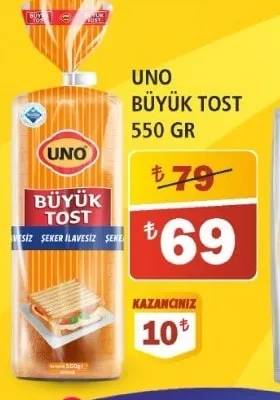 Uno Büyük Tost 550 Gr